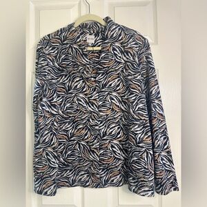 NIC+ZOE Animal Print Blouse